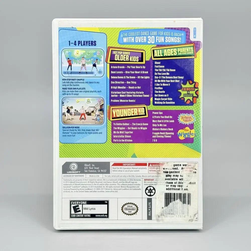 Just dance Kids 2014 Original Nintendo Wii Replacement Case Only No Game